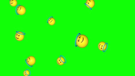 Innocent-3D-Emojis-Falling-Green-Screen
